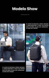 Mochila Expansível de Viagem 34L-45L e Negócios Notebook 17.3" Porta USB Dupla Modelo Business Travel