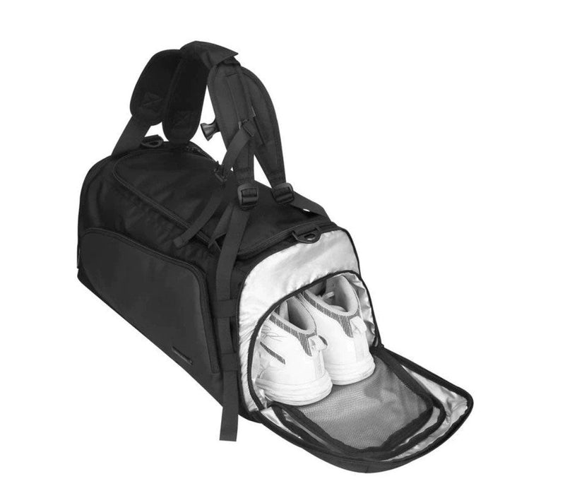 mochila bolsa mala 2 em 1 com alça alta capacidade para esportes trabalho masculino preta resiste a agua compartimento sapato treinar academia viagem homens