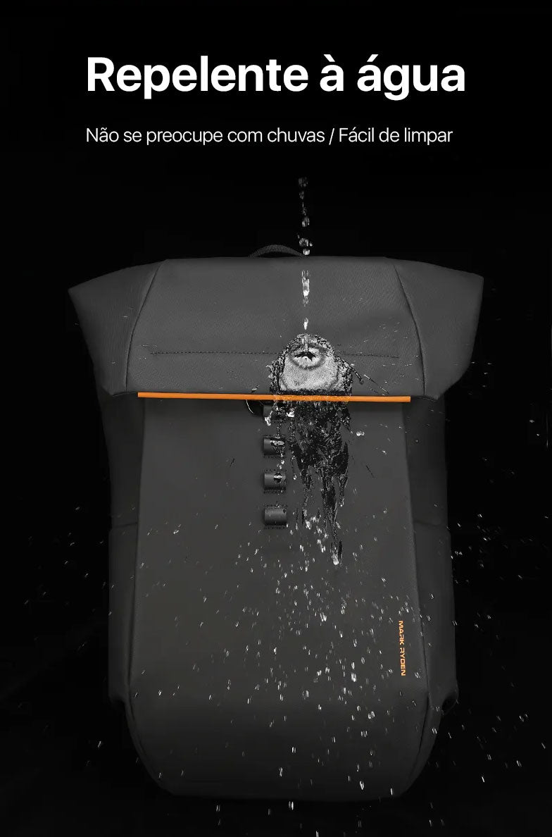 Mochila Expansível Executiva Para Notebook 17" Viagem Modelo Orange Crush Mark Ryden