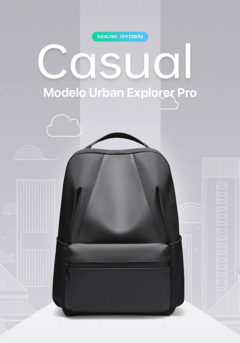 Mochila Casual Notebook 15.6' Carregamento USB Duplo Modelo Urban Explorer Pro Mark Ryden