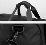 bolsa com alça alta capacidade para esportes trabalho masculino compartimento para roupa cabide preta resiste a agua