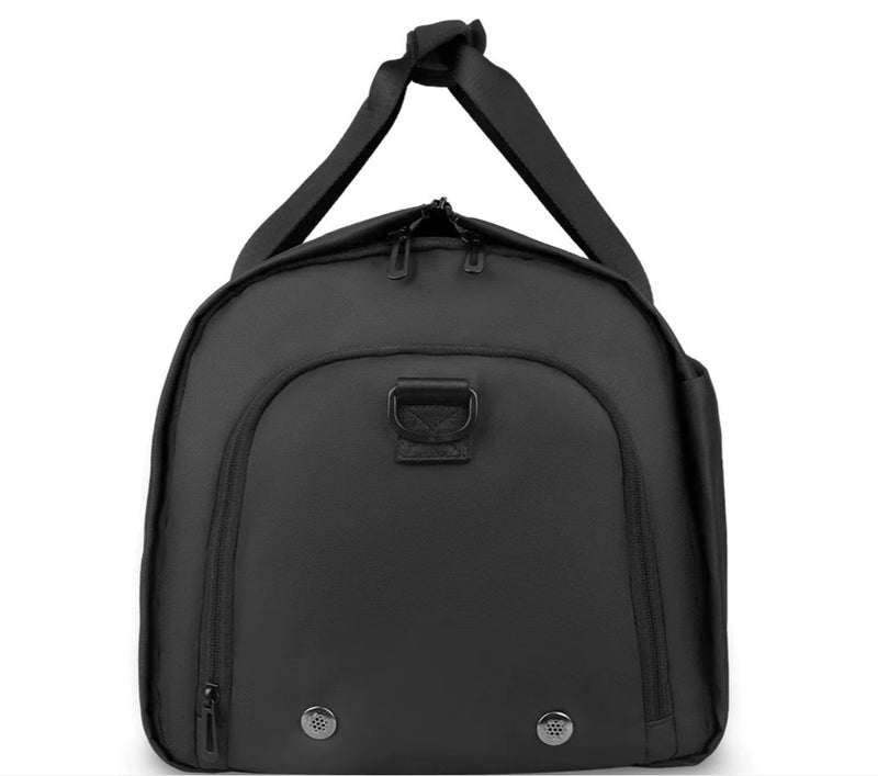bolsa com alça alta capacidade para esportes trabalho masculino compartimento para roupa cabide preta