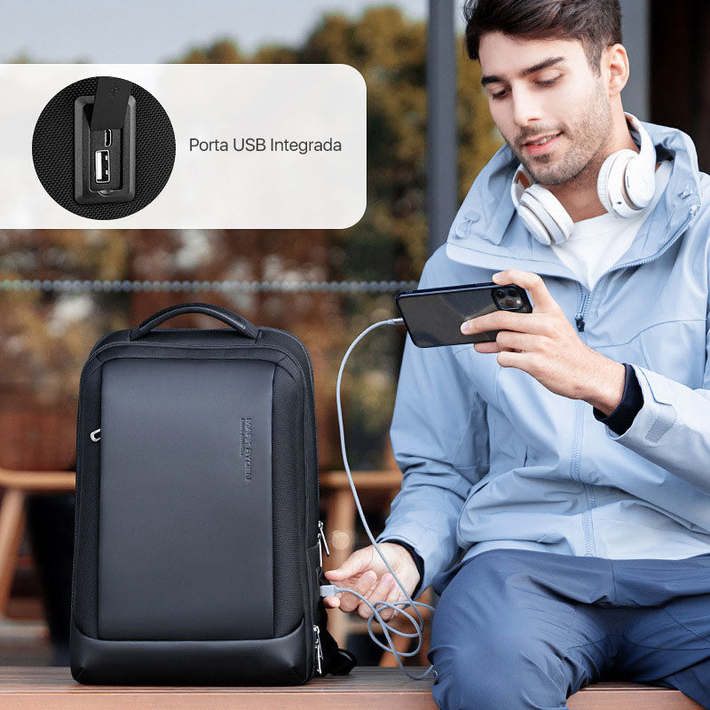 Mochila Executiva de Viagem Notebook 15.6" Porta USB Modelo Outdoor Tech Mark Ryden