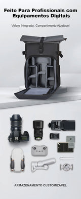Mochila Para Fotógrafos Expansível Lentes Câmera Profissional Ultra Resistente Modelo ExpandoShot Pro Mark Ryden